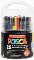 POSCA Pigmentmarker "Pack XL Classique", 26er...