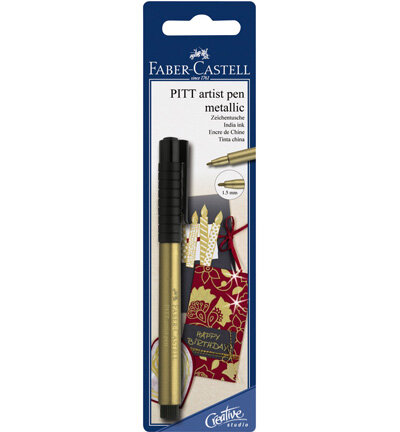 Zeichenmarker FC Pitt Artist Pen Brush Gold auf Blister