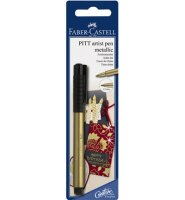 Zeichenmarker FC Pitt Artist Pen Brush Gold auf Blister